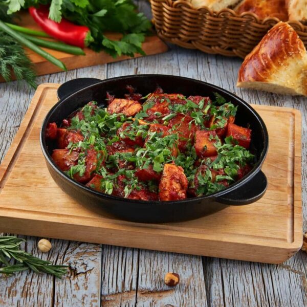 Жаркое из курицы на кеци